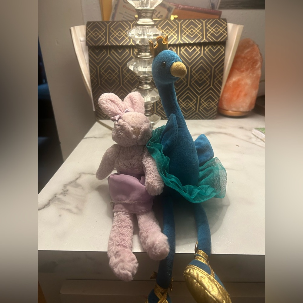 Retired Jellycat Peacock and Bunny